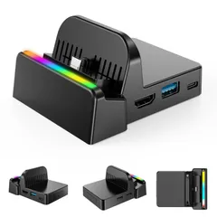 【Switch 2/ Nintend0-switch/スイッチ有機EL 対応】Switch 2 ドック 4K出力対応 スイッチ 2 ドック 放熱設計 スマートチップ搭載 高速充電 コンパクト可携スタンド ブラック