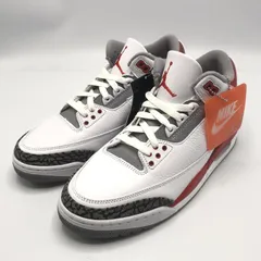 【中古】NIKE AIR JORDAN 3 RETRO スニーカー 27cm DN3707-160 ホワイト レッド ナイキ[10]