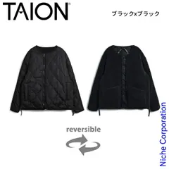 【新品】 タイオン ミリタリー リバーシブル クルーネック ダウンジャケット TAION-R104BML-1 アウトドア ウェア アウター ユニセックス ジャケット トップス