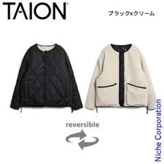 【新品】 タイオン ミリタリー リバーシブル クルーネック ダウンジャケット TAION-R104BML-1 アウトドア ウェア アウター ユニセックス ジャケット トップス