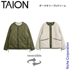 【新品】 タイオン ミリタリー リバーシブル クルーネック ダウンジャケット TAION-R104BML-1 アウトドア ウェア アウター ユニセックス ジャケット トップス