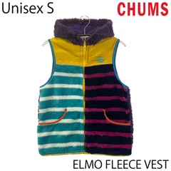 【USED／ユニセックスS】CHUMS エルモ フリースベスト クレイジー パープル