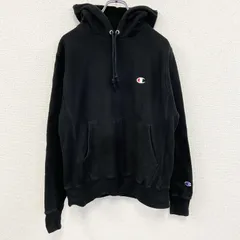 【3点以上まとめ買いで20%OFF】古着 used　00s　champion　チャンピオン　リバースウィーブ　スウェットパーカー/フーディー　黒　ブラック　Sサイズ