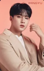 【中古】コレクションカード(男性) SEVENTEEN/MINGYU(ミンギュ)/上半身・左手曲げ・背景オレンジ/CD「JAPAN 2ND MINI ALBUM『24H』」Loppi・HMV特典オリジナルスペシャルフォトカード 第1弾