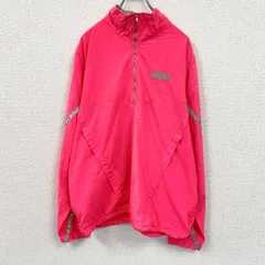 【3点以上まとめ買いで20%OFF】古着 used　90s　NIKE　ナイキ　ハーフジップナイロンジャケット　ヴィンテージ　銀タグ　ピンク　XLサイズ