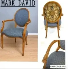 【アメリカ家具】アームチェア ラウンジチェア MARK DAVID 椅子 イス ビンテージ アンティーク シャビーシック (240)AC6RK
