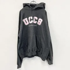 【3点以上まとめ買いで20%OFF】古着 used　champion　チャンピオン　プリントフーディー/スウェットパーカー　灰色　ダークグレー　2XLサイズ