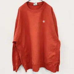 【3点以上まとめ買いで20%OFF】古着 used　00s　champion　チャンピオン　スウェット/トレーナー　リバースウィーブ　オレンジ　2XXLサイズ