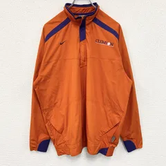 【3点以上まとめ買いで20%OFF】古着 used　90s　NIKE　ナイキ　ハーフジップナイロンジャケット　ヴィンテージ　橙色　オレンジ　Mサイズ