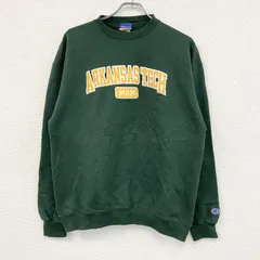 【3点以上まとめ買いで20%OFF】古着 used　champion　チャンピオン　スウェット/トレーナー　緑　グリーン　Lサイズ