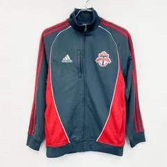 【3点以上まとめ買いで20%OFF】古着 used　adidas　アディダス　フルジップトラックジャケット　ジャージ　灰色　ダークグレー　Sサイズ