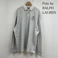 ポロバイラルフローレン 90s 長袖 ラガーシャツ カットソー ロゴ 胸元プリント ポロシャツ 大きめ ビッグシルエット メンズ XXL ISItems【USED】【古着】【中古】50142479