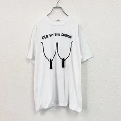 【3点以上まとめ買いで20%OFF】古着 used　90s　SCREEN STARS　半袖プリントTシャツ　エロT　ヴィンテージ　白　ホワイト　XLサイズ