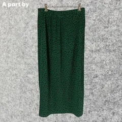A part by グリーンプリントプリーツタイトスカート Fサイズ