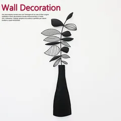 ウォールアート ウォールデコレーション 一輪挿 壁掛け 壁飾り フラワー 花 インテリア 壁 アートパネル 北欧 リビング おしゃれ モダン 装飾 ウォールデコレーション シンプル ウォールアート 壁デコ アートボード インテリア雑貨 壁面装飾  ブラック