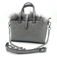 ダイアナ AS0721 ハンドバッグ ショルダーバッグ チェーンショルダー ファー シルバー 2way レディース