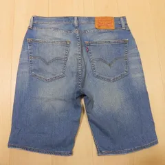 )779★ Levis リーバイス 505 ユーズド加工 ストレッチ デニムショーツ W32 ハーフジーンズ 古着