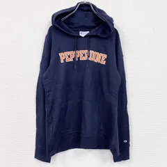 【3点以上まとめ買いで20%OFF】古着 used　Champion　チャンピオン　フーディー/スウェットパーカー　紺　ネイビー　Lサイズ