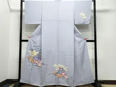 平和屋着物●本加賀友禅作家　志田弘子　訪問着　風景草花文　正絹　逸品　CAAZ8106vf