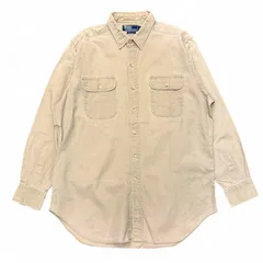 【USED/古着】ポロラルフローレン ミリタリー ハンディング 長袖 シャツ 無地 シンプル アメカジ (Lサイズ)
