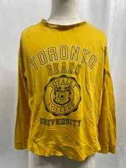 [訳あり】作業着・部屋着に！H&M シンプルカットソー 黄色 Tシャツ DIYにも