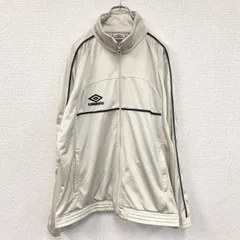 【3点以上まとめ買いで20%OFF】古着 used　～00s　UNBRO　アンブロ　トラックジャケット/ジャージ　ヴィンテージ　刺繍ロゴ　アイボリー　XLサイズ