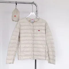 新品未使用　DANTON　ダントン　インナーダウン　ジャケット　アウター　レディース　ダウンジャケット　ホワイト　ネイビー　ブラウン　クルーネック　軽い　収納袋付き