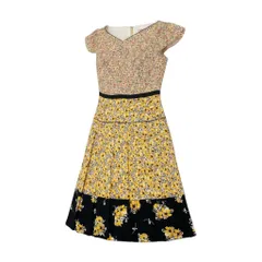 28k5 TOCCA トッカ DAHLIA ダリアドレス 半袖ワンピース フリルスリーブ 花柄 洗える○ レディース 女性用 0 マルチカラーo07t