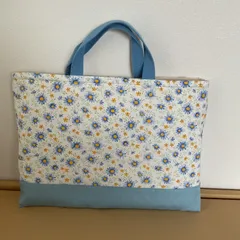 入園入学　ハンドメイド女の子　レッスンバッグ　花柄　キルティング