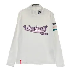 サイズ：S LE COQ GOLF ルコックゴルフ  袖ワッペン ハイネック長袖Tシャツ  ホワイト系 [240101552819] ゴルフウェア レディース ストスト