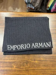 EMPORIO ARMANI ARMANI アルマーニ マフラー　 グレー ウール アクリル A-1494