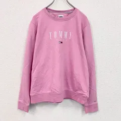 【3点以上まとめ買いで20%OFF】古着 used　TOMMY JEANS　トミージーンズ　スウェット/トレーナー　ピンク　XLサイズ