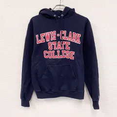 【3点以上まとめ買いで20%OFF】古着 used　champion　チャンピオン　スウェットパーカー/フーディー　紺　ネイビー　Sサイズ