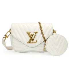 ルイ・ヴィトン Louis Vuitton ショルダーバッグ ニューウェーブ ミュルティ ポシェット M56466 2020年製 ホワイトレザー 【中古】