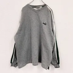 【3点以上まとめ買いで20%OFF】古着 used　90s　PUMA　プーマ　スウェット/トレーナー　ヴィンテージ　灰色　グレー　XXLサイズ