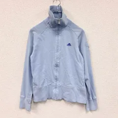 【3点以上まとめ買いで20%OFF】古着 used　00s　adidas　アディダス　トラックジャケット/ジャージ　ヴィンテージ　水色　ライトブルー　170サイズ