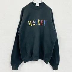 【3点以上まとめ買いで20%OFF】古着 used　～90s　Disney　ディズニー　ミッキーマウス　スウェット/トレーナー　ヴィンテージ　黒　ブラック　XLサイズ