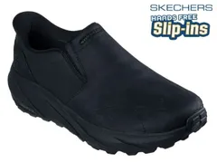 スケッチャーズ 205547 SKECHERS Slip-ins Relaxed Fit CONNER-RAYNE ハンズフリー スリップインズ メンズスニーカー スリッポン 立ったまま履ける靴 手を使わず履ける靴 防滑 履きやすい 靴 BBK ブラック 黒