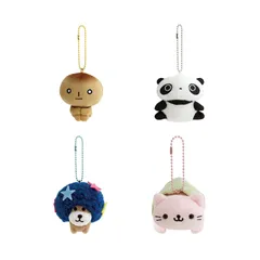 サンエックス 平成レトロ ぶらさげぬいぐるみ たれぱんだ / アフロ犬 / にゃんにゃんにゃんこ / こげぱん