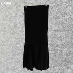 LAUIR 黒 フレアロングスカート マーメイド Fサイズ