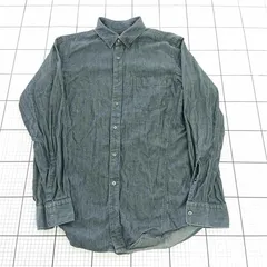 ◇ Θ 【ユニクロ +J】デニム風シャツ 長袖 グレー系 サイズL メンズ E  【1509300005870】