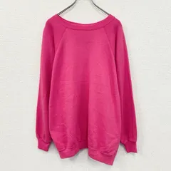 【3点以上まとめ買いで20%OFF】古着 used　80s～　Hanes　ヘインズ　スウェット/トレーナー　ヴィンテージ　ラグランスリーブ　ピンク　2XLサイズ