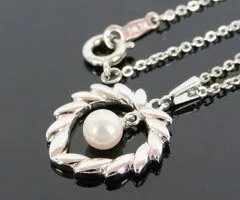 MIKIMOTO ミキモト 5mm玉 パール 真珠 アコヤパール アコヤ真珠 チェーンネックレス ペンダント 38cm スターリングシルバー925 rk9551のサムネイル