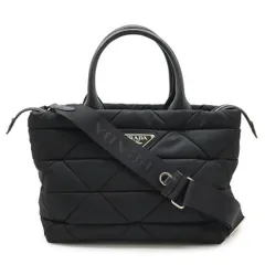 PRADA プラダ スモール パデッド Re-Nylon トートバッグ ハンドバッグ 2WAY ショルダーバッグ ナイロン NERO 黒 ブラック シルバー金具 1BG436