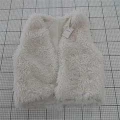 ◇ ⊇ 【グレイル GRL】フェイクファー ベスト アイボリー系 レディース Fサイズ E  【1510070011862】