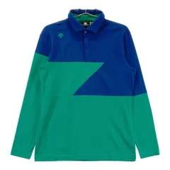 サイズ：M DESCENTE GOLF デサントゴルフ  バイカラー 長袖ポロシャツ  ネイビー系 [240101551283] ゴルフウェア メンズ ストスト