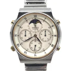 美品◎SEIKO セイコークロノグラフ ムーンフェイズメンズヴィンテージ時計 SEIKO（セイコー） 逆輸入 海外モデル 高速クロノグラフ SND495P1