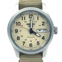 SEIKO5 自動巻 アイボリー文字盤 ミリタリー フィールド 21JEWELS