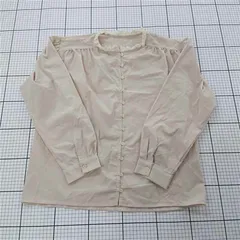 ◇ Θ 【DAY CLOSET デイ クローゼット】フリル襟 長袖シャツ ポリエステル混 ベージュ系 レディース E  【1510070015525】