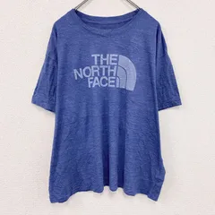 【3点以上まとめ買いで20%OFF】古着 used　THE NORTH FACE　ザノースフェイス　半袖ロゴプリントTシャツ　青　ブルー　XLサイズ